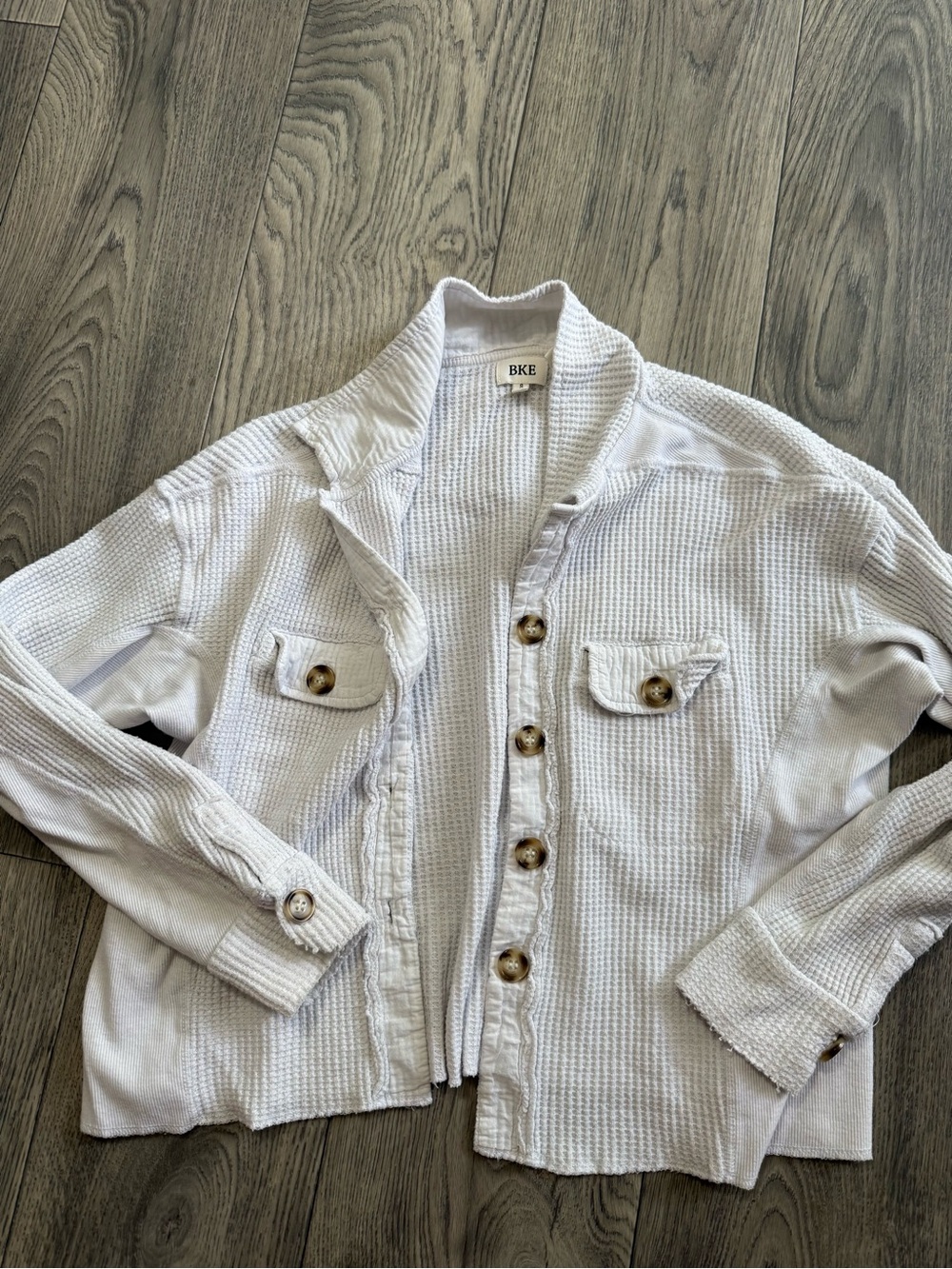 BKE Waffle Knit Shacket